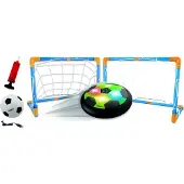 Lexibook AeroFoot - Sliding football foam disc met lichteffecten, 2 goals, 1 ball en pump barrel included, oplaadbaar