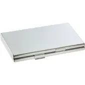 Sigel visitekaartetui twin 92x63x10mm hoogwaardig aluminium voor 30 kaartjes 2 vakken