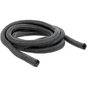 DeLOCK Geflochten slang, zelfsluitend, 2 meter x 25 mm, zwart