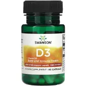 Swanson Health High Potency Vitamine D-3 1000IU - 60 capsules