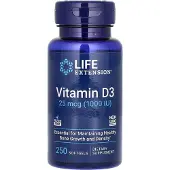 Life Extension - Vitamine D3, 1000 IE - 250 softgels