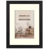 Zep - Houten Fotolijst Malmo Zwart met Passepartout voor foto formaat 20x30 / 30x40 - V4534B