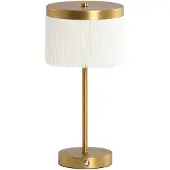 Light & Living Tafellamp LED Ø17x35 cm DINY antiek brons+crème