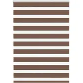vidaXL Zebra rolgordijn 110x150 cm stofbreedte 105,9cm polyester bruin