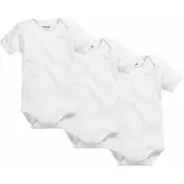 Schnizler romper korte mouw wit 3 stuks