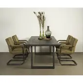 Tower Living Ultimo Live-edge dining table 260x100 - top 5 (Zwart, 260x100x78cm)