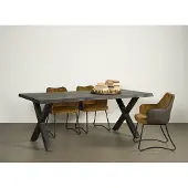 Tower Living Xara Live-edge dining table 240x100 - top 5 (Zwart, 240x100x78cm)