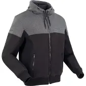 Bering Hoodiz Ventileerbare motorjas met rits, zwart/anthraciet, maat 2XL