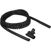 DeLOCK Spiral Hose with Pull-in Tool 2.5 m x 15 mm black
