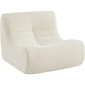 Sweeek Fauteuil boucléstof Sokol 1 zitplaats Wit