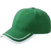 Myrtle beach Volwassenen Unisex 6 Panel Piping Cap (Groen/Wit)