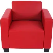 Mendler Modulaire loungestoel Lyon, kunstleer ~ rood