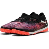 Puma Voetbalschoen 'Future 8 Match' donkerlila / donkeroranje / zwart / wit