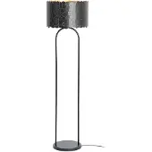 LINDBY Vloerlamp Aralena, zwart, Woon-/ Eetkamer, metaal, Modern, vloerlamp