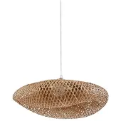 LINDBY Hanglamp Eleane, dimbaar, hout licht, Woon-/ Eetkamer, Hout, Landelijk, hanglamp
