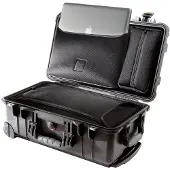 Peli Case 1510LFC Laptop Reiskoffer Medium Zwart met Schuim
