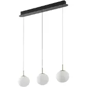 LUCANDE Glazen hanglamp Joran, wit / opaal, Woon-/ Eetkamer, Glas, Modern, hanglamp