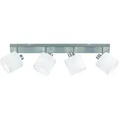 RL LIVE YOUR LIGHT REALITY TOMMY - Opbouwspot - Nikkel mat - excl. 4x E14 - Witte kap