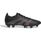 Adidas Predator League IJzeren-Nop Voetbalschoenen (SG) Zwart Grijs Rood