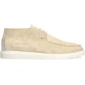Manfield Beige suède veterboots | Maat 45