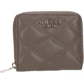 GUESS Portemonnee Tamsin Small Zip Around Wallet Dark Taupe Bruine