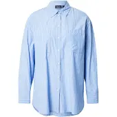 Pieces Blouse 'MELIA' lichtblauw / wit