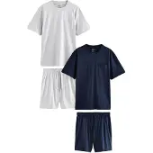 Next Pyjama kort navy / grijs gemêleerd