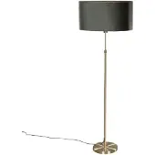 QAZQA Vloerlamp goud met ovale fluwelen kap groen 50cm - Parte