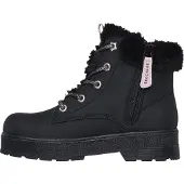SKECHERS STREET GLITZ Meisjes Veterschoenen - Zwart / Rose Gold