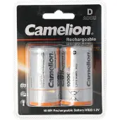 Camelion 1,2V 10000mAh mono-cell batterijen, type HR20, set van 2 stuks, verpakt in blisterverpakking