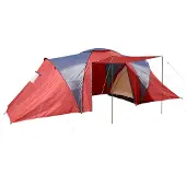 MCW Campingtent Loksa, 6-persoons koepeltent Iglo tent Feesttent, 6 personen ~ rood