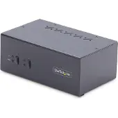 StarTech.com 2-Port Dual-Monitor DisplayPort KVM Switch, 4K 60Hz, 2x USB 5Gbps Hub Ports, 2x USB 2.0 HID Ports, Hotkey en Drukknop Schakelaar, TAA Compliant, ESD Level 3 Bescherming
