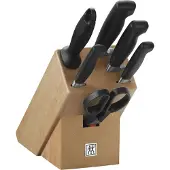 Zwilling 35066-000-0, messenblok/bestekset, gesmeed ijzer, kunststof, hout, roestvrij staal, hout