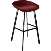 Kick Collection barkruk Finn laag - Velvet Rood