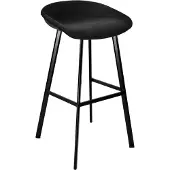 Kick Collection Barkruk Finn Laag - Velvet Zwart