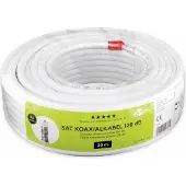 Pro coaxkabel voor binnen | CCS | 120 dB | CPR | wit | 20 meter