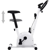 vidaXL Hometrainer met riemaandrijving, wit