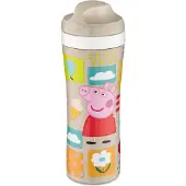 Koziol Bio-Circulair - Oase Drinkfles 425 ml Peppa Pig - Gerecycled Zonnebloemolie - Wit