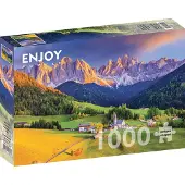Enjoy Puzzle ENJOY Puzzel: Kerk in de Dolomieten, Italië. 1000 stukjes