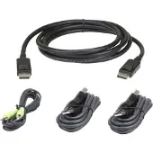 Aten 2L-7D03UDPX4 toetsenbord-video-muis (kvm) kabel Zwart