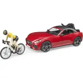 BRUDER Roadster met racefiets en fietser