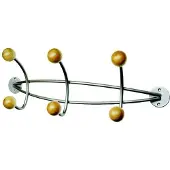 Alco Wandgarderobe - zilver - metaal 3 dubbele haken