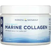 Nordic Naturals Marine Collagen 150 g | Poeder | Gehydrolyseerd type I collageen met vitamine C, aardbeiensmaak (150 Gram)
