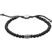 Fossil Armband zwart / zilver