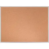 Franken verplaatsbaar wandbord ECO dubbelzijdig, kurk/kurk, aluminium frame, 1200x600 mm
