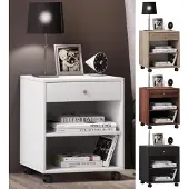 VCM Rolda nachtkastje 1 lade 2 planken eik decor.