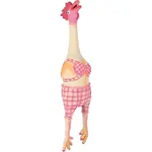 Trixie latex / polyestervlies kip in bikini met dierengeluid 48 cm
