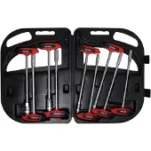 Kraftmann Schroevendraaiers, Steeksleutelset met T-handvat SW 6 - 14 mm 9 st. (Zeshoekig)
