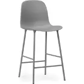 Normann Copenhagen Barstoel Form Steel 65 cm Grey Hoog