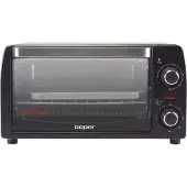 Beper 90.882- Elektrische Oven- Zwart (energieklasse B) 12 liter